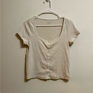 Old Navy - White Button-Down Women's‎ Shirt - Size Large